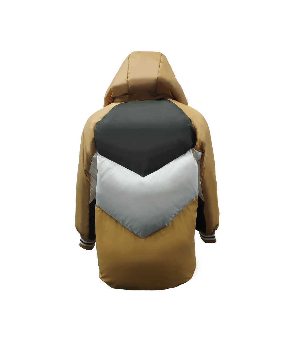 Boy's Color Block Hoodie Down Jacket - Image 2