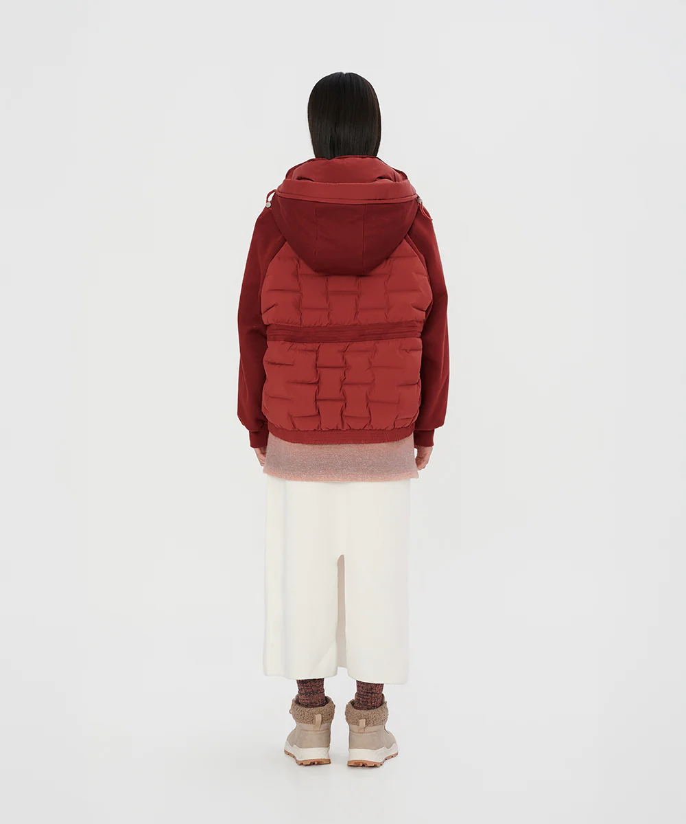 Dual Texture Dolman Sleeve Down Jacket - DJW 25014 - Image 4