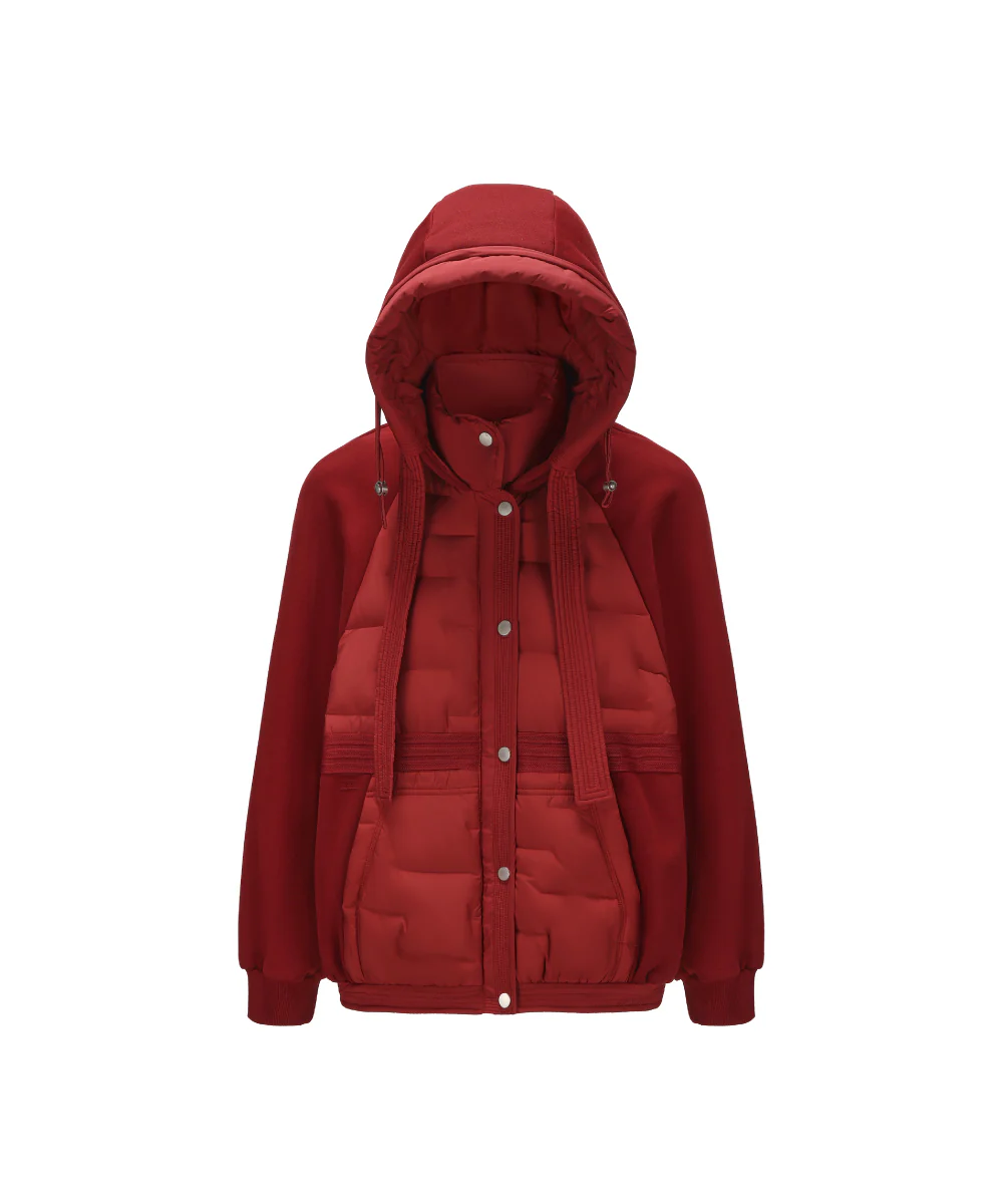 Dual Texture Dolman Sleeve Down Jacket - DJW 25014 - Image 5