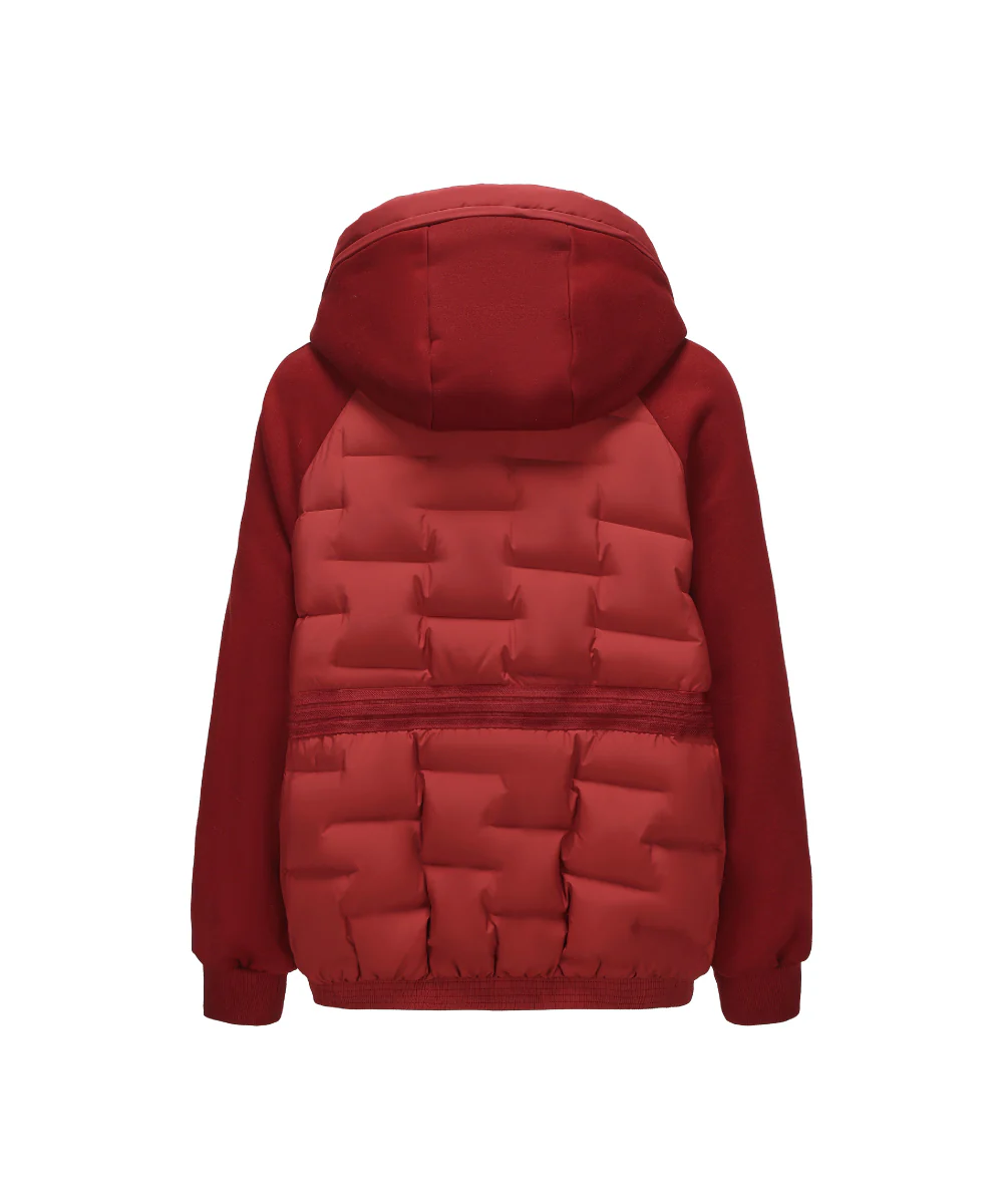 Dual Texture Dolman Sleeve Down Jacket - DJW 25014 - Image 7