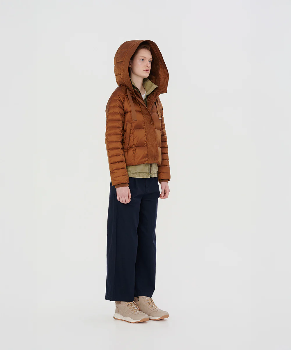 Cocoa Hooded Chic Short Down Jacket - DJW 25020 - Image 3