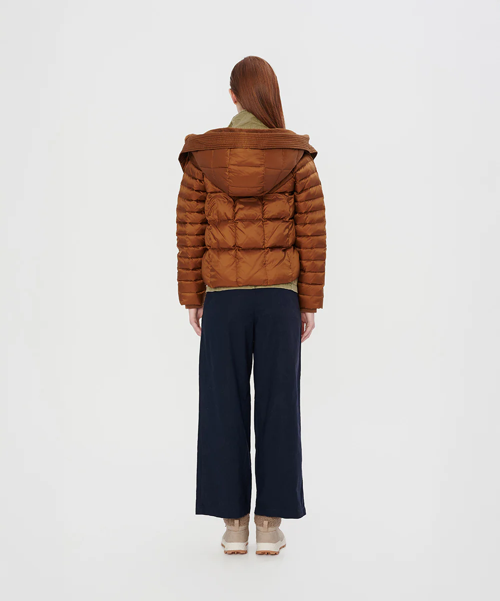 Cocoa Hooded Chic Short Down Jacket - DJW 25020 - Image 4