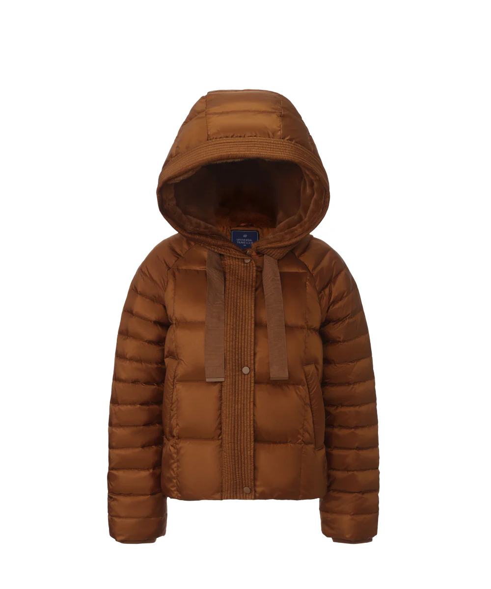 Cocoa Hooded Chic Short Down Jacket - DJW 25020 - Image 5
