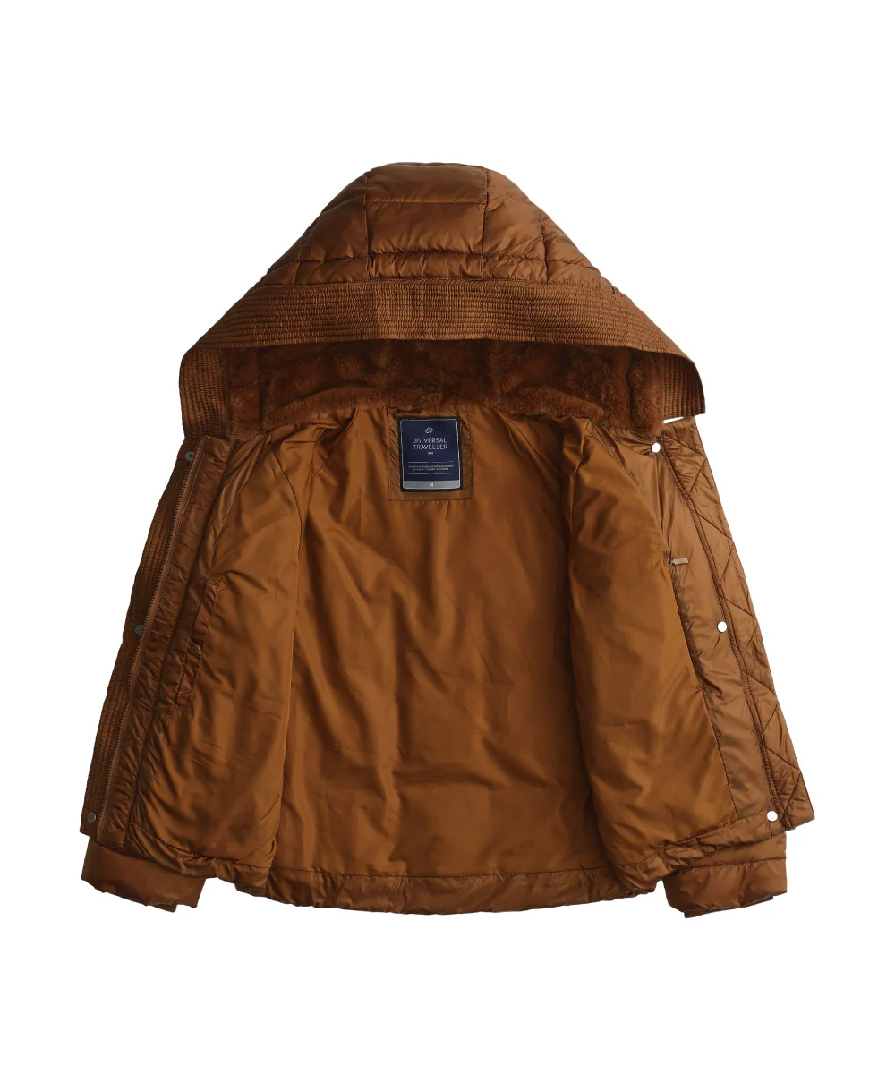 Cocoa Hooded Chic Short Down Jacket - DJW 25020 - Image 8