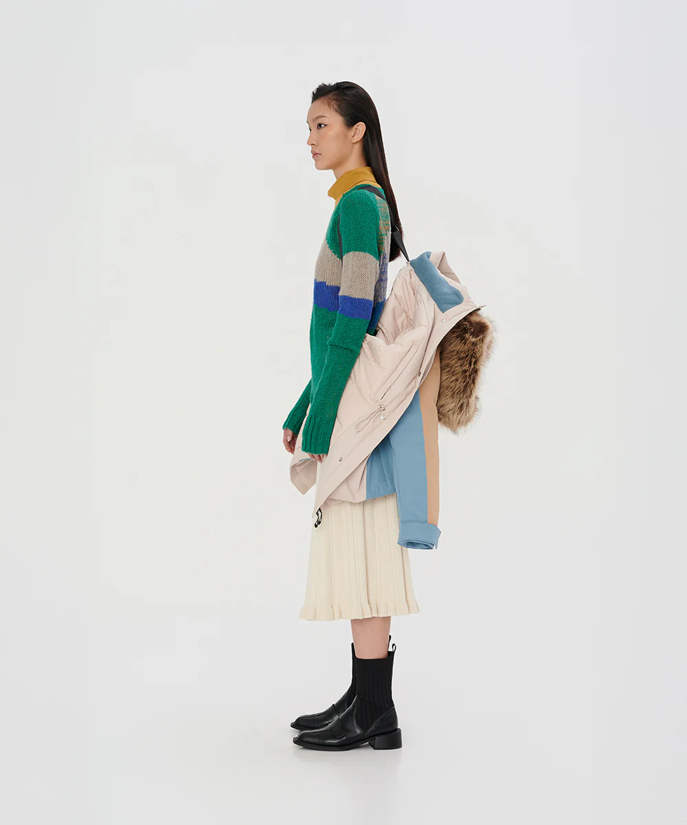 Urban Tricolor Down Jacket With Internal Shoulder Straps - DJW 25032 - Image 4
