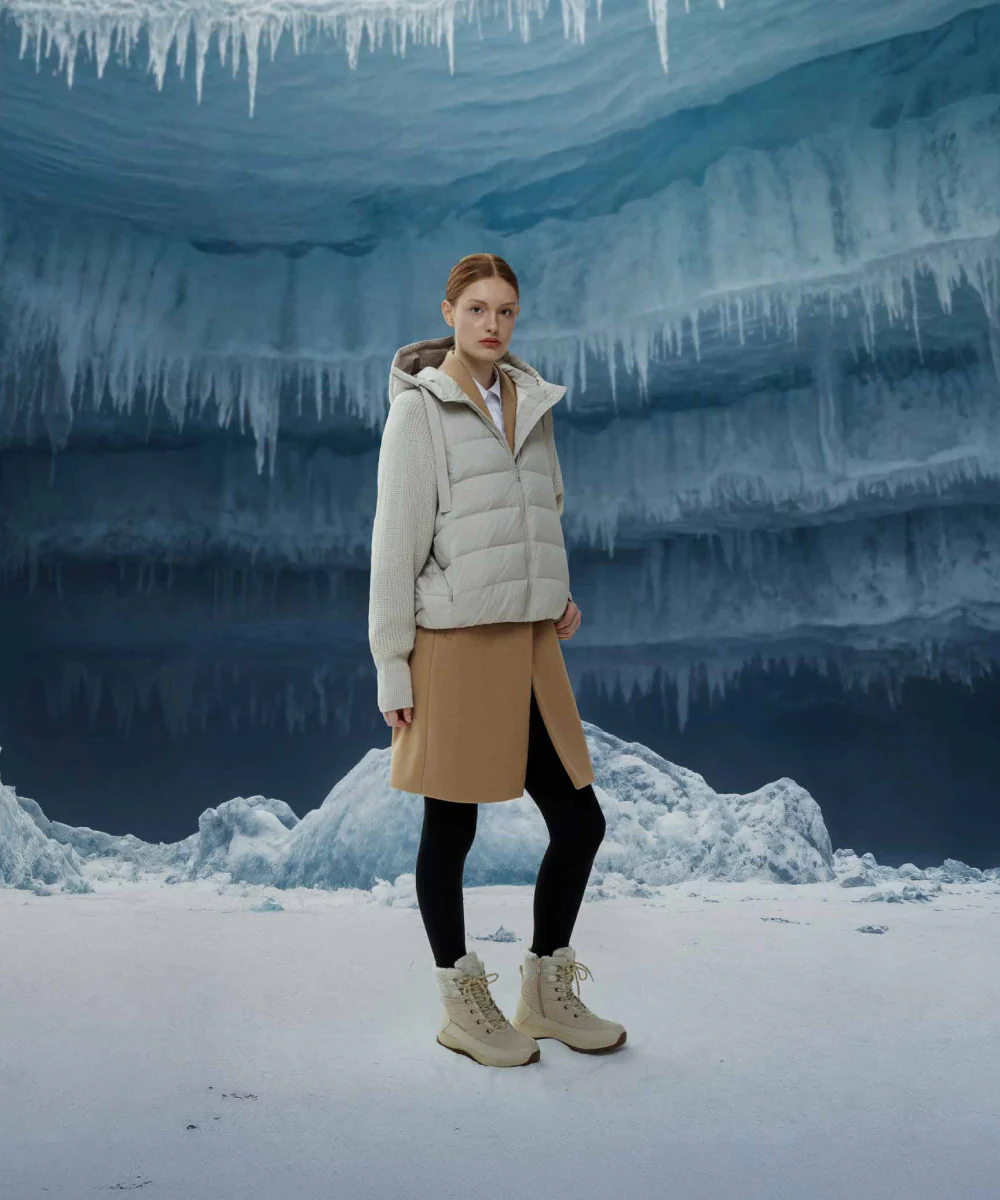 Dual Texture Dolman Sleeve Down Jacket - DJW 25015