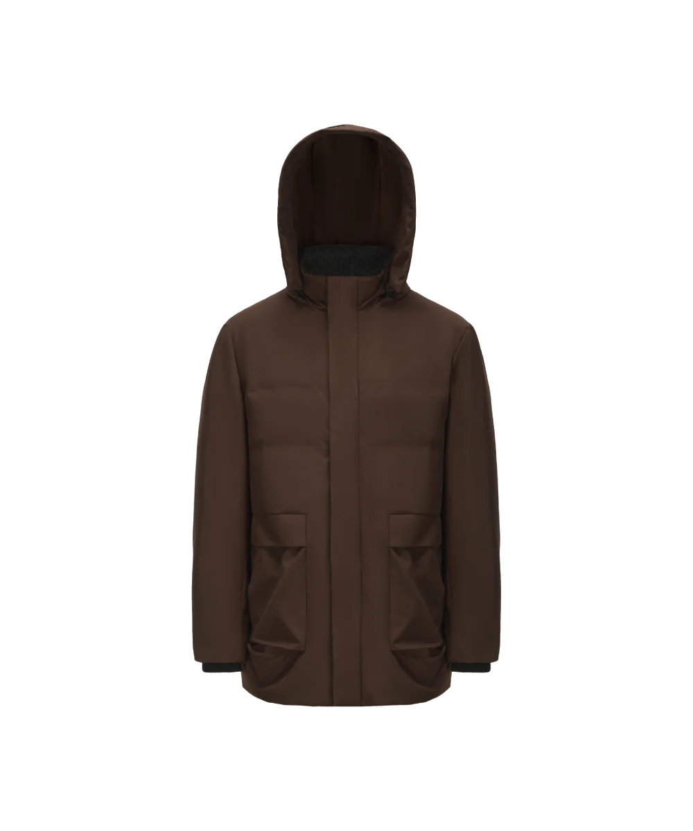 Genuine Raccoon Fur Collar Goose Down Jacket - GDJ 25129 - Image 6