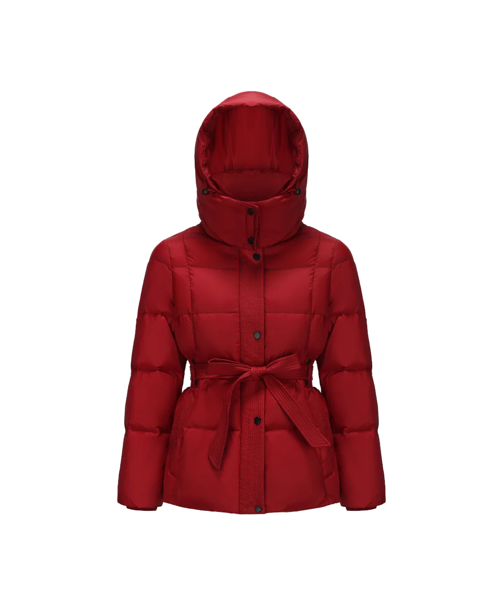Ruby Luxe Goose Down Jacket With Genuine Raccoon Fur Trim - GDJW 25132 - Image 5
