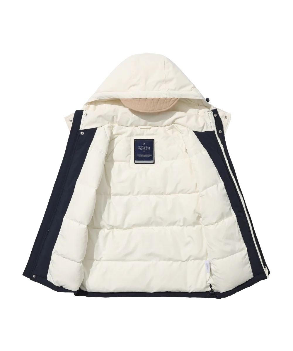 Boy's Color Block Hoodie Down Jacket - Image 4