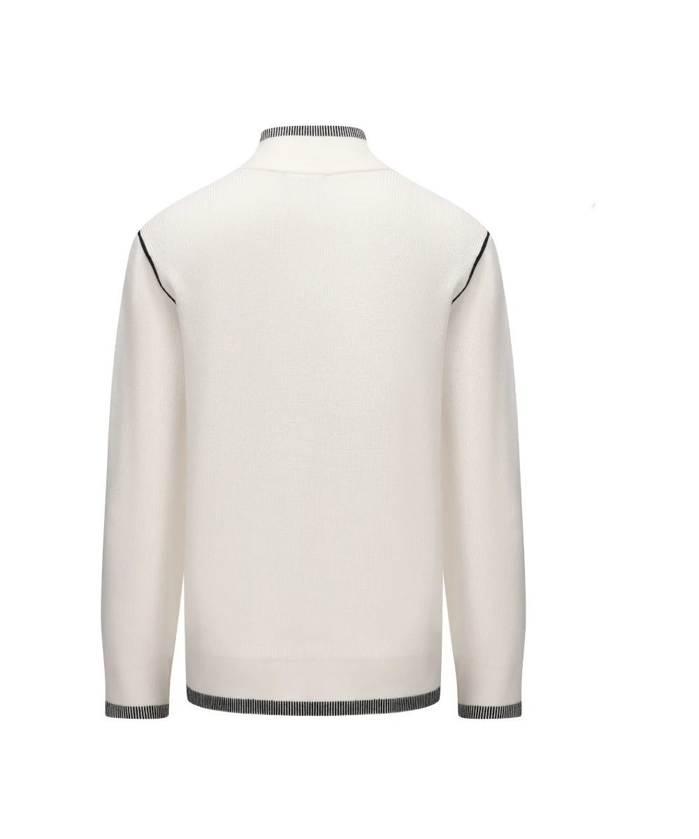 Henley Mock Neck Knitted Sweater - KS 25037 - Image 2