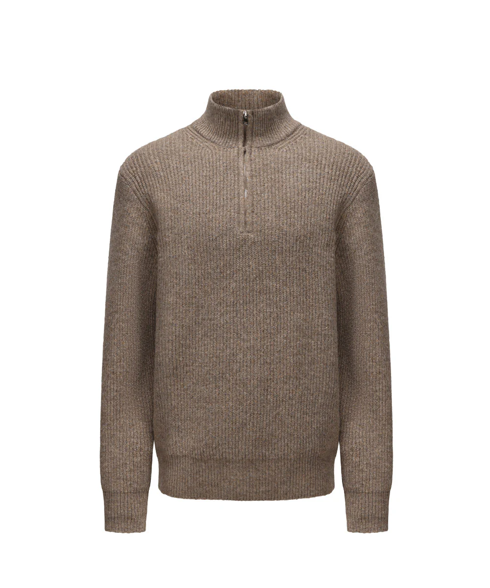 Henley Mock Neck Knitted Sweater - KS 25038