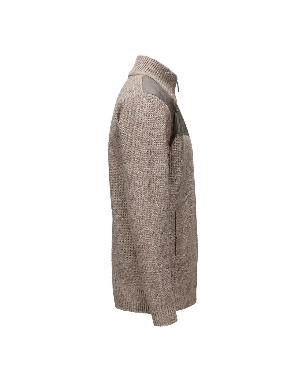 Mock Neck Full Zipped Knitted Cardigan - KS 25040 - Image 3