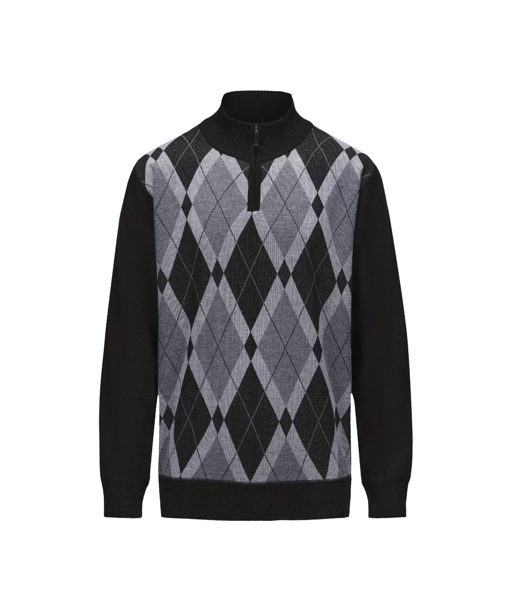 Mock Neck Henley Knitted Sweater - KS 25045
