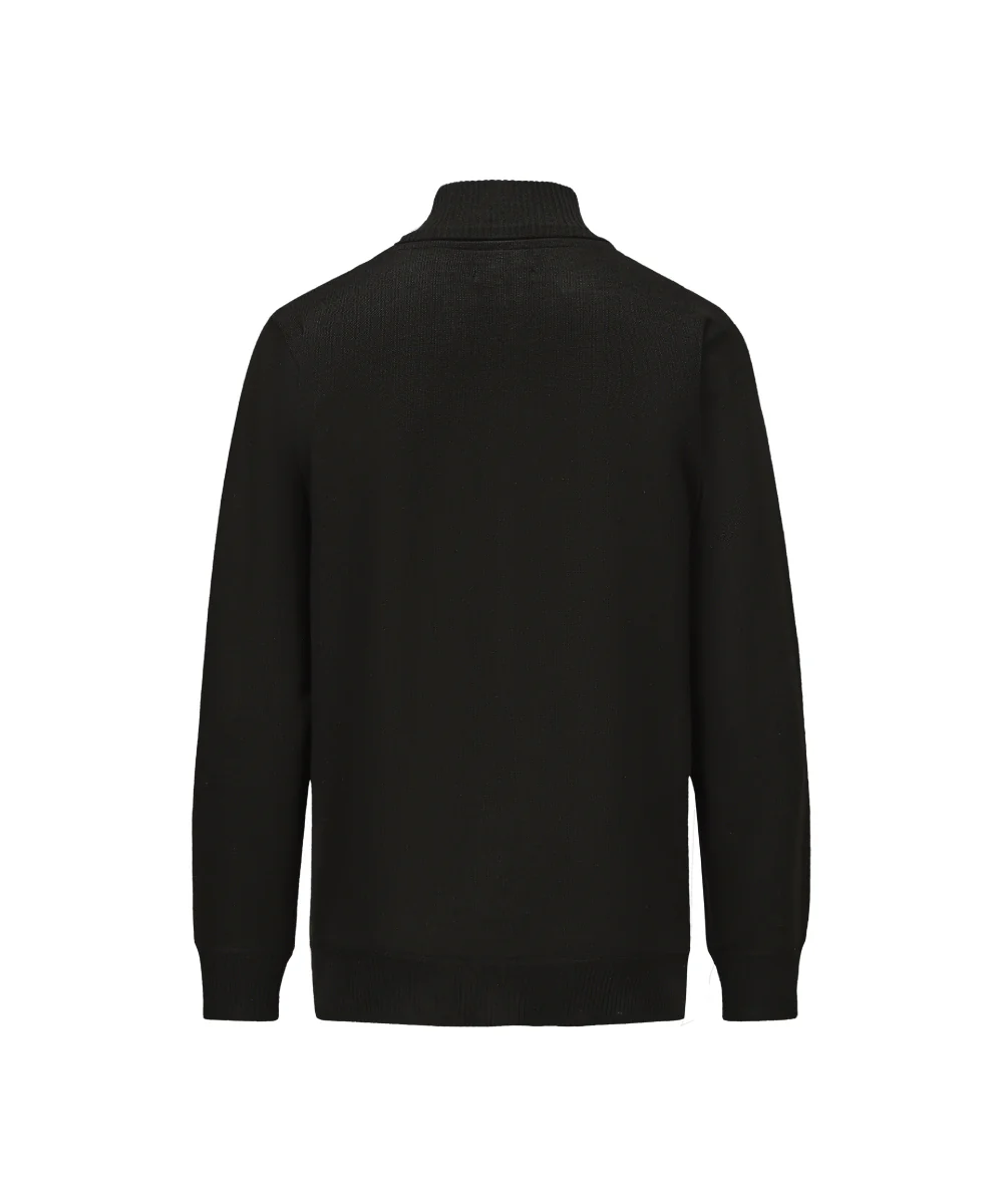 Mock Neck Full Zipped Knitted Cardigan - KS 25046 - Image 2