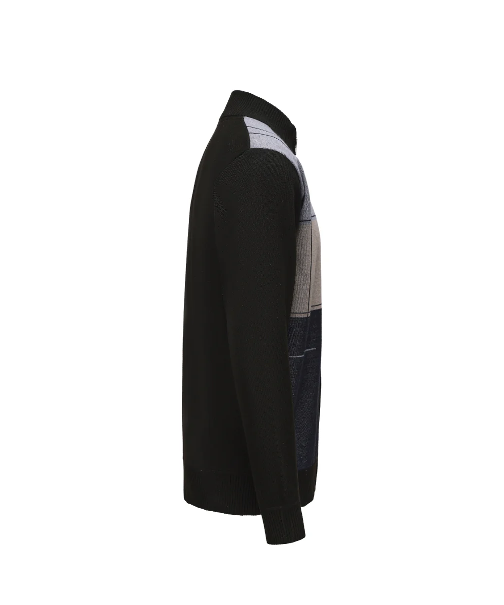 Mock Neck Full Zipped Knitted Cardigan - KS 25047 - Image 3