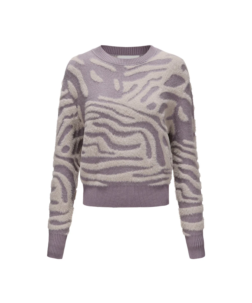 Women Crew Neck Knitted Sweater - KSW 25102