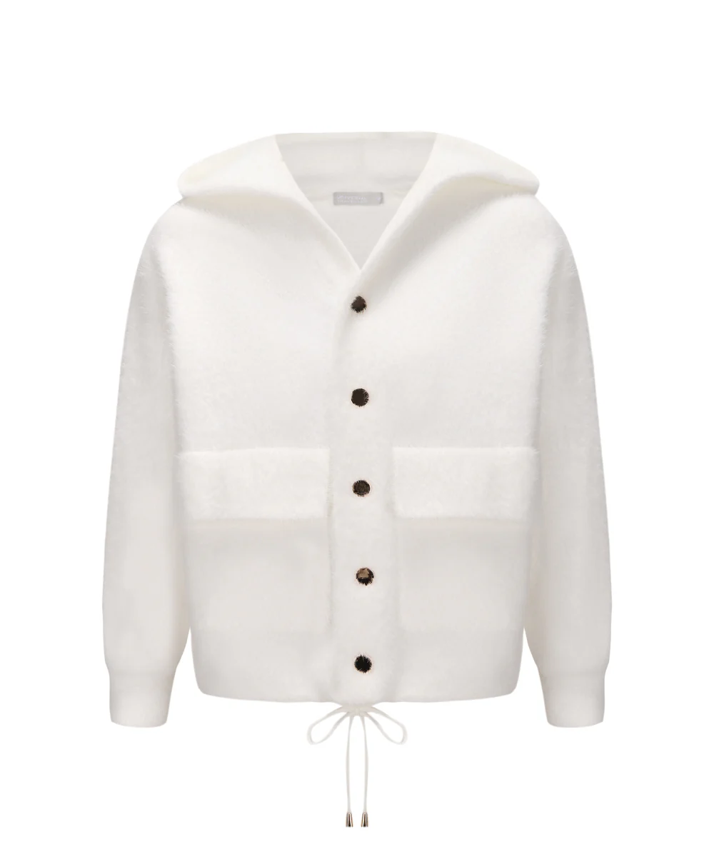 Women Button Hoodie Knitted Cardigan - KSW 25109 - Image 5