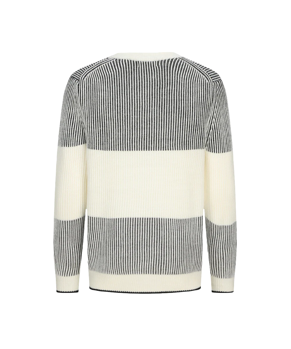 Men's Crew Neck Ribbed Knitted Sweater KS23112 - Image 3