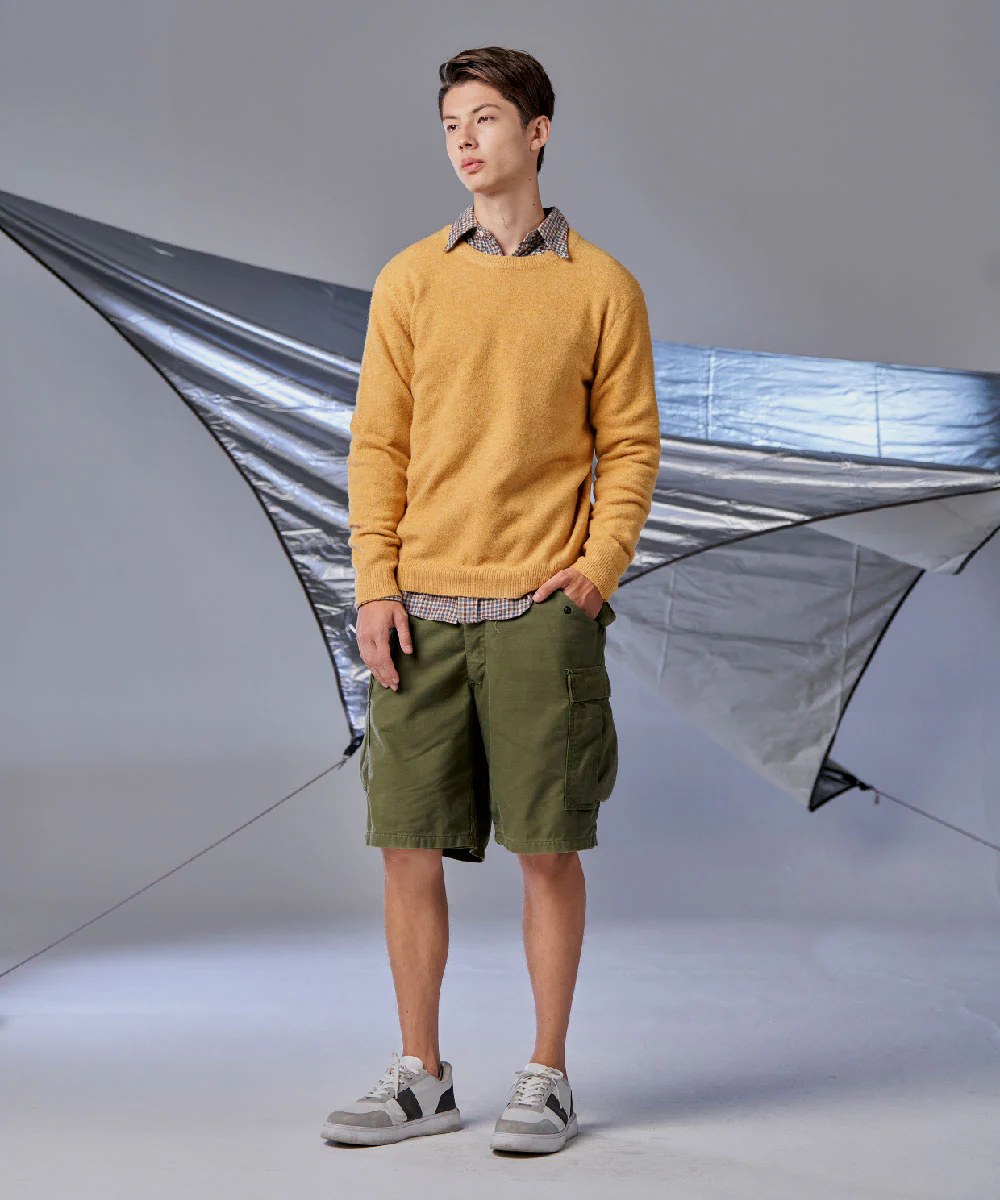 Men's Crew Neck Sustainable Knitted Sweater KS23110