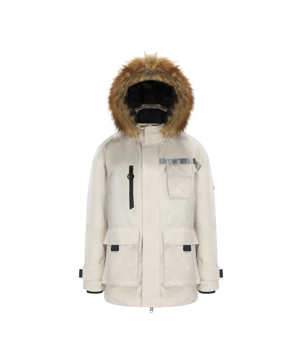 Men's Blanc Down Jacket with Reflective Velcro tape - Image 4