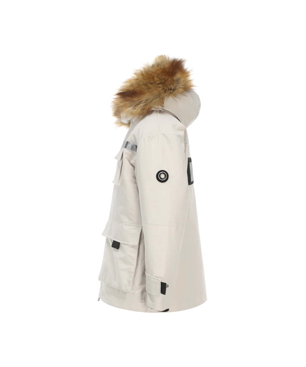 Men's Blanc Down Jacket with Reflective Velcro tape - Image 6