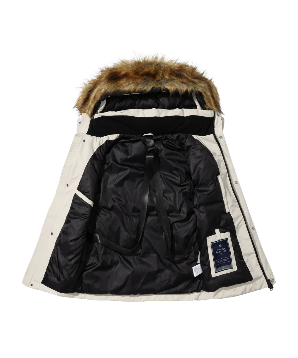 Men's Blanc Down Jacket with Reflective Velcro tape - Image 8