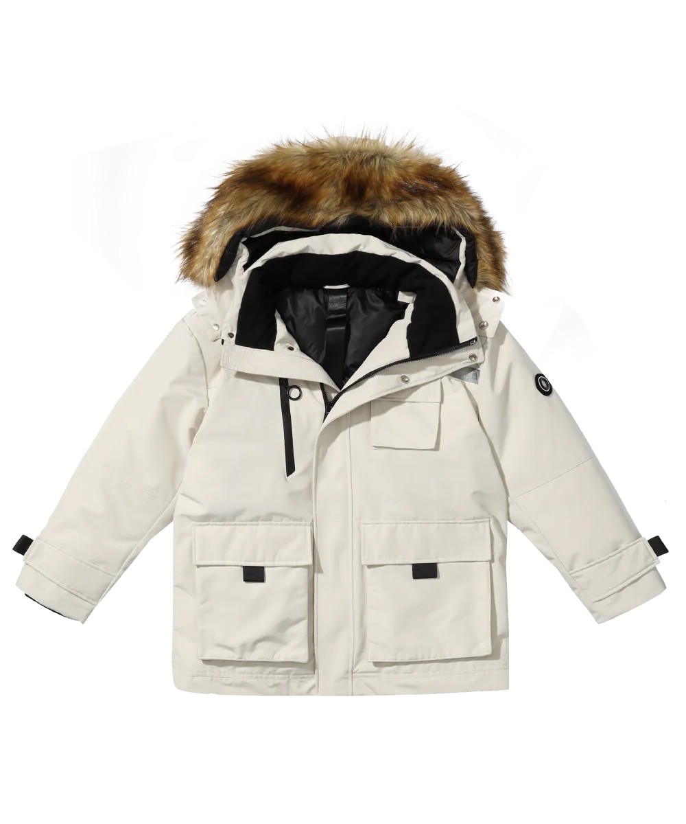 Men's Blanc Down Jacket with Reflective Velcro tape - Image 9