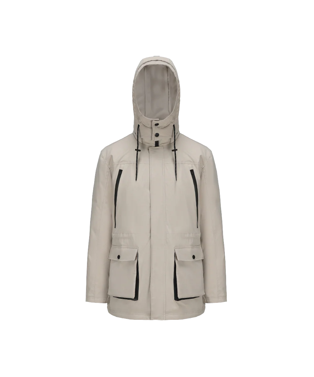 Men's Down Jacket with Contrast Lining - Image 4