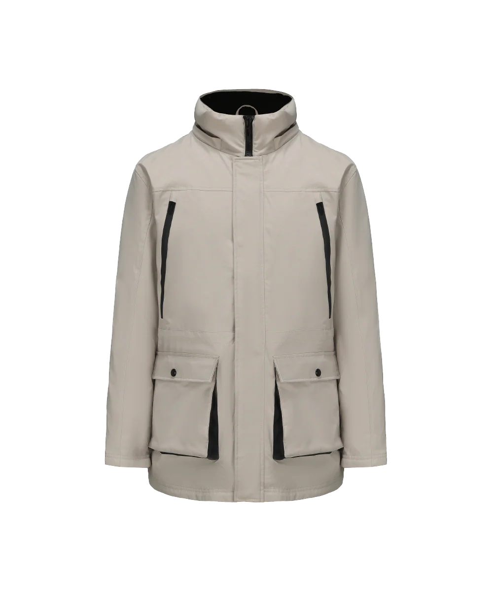 Men's Down Jacket with Contrast Lining - Image 7