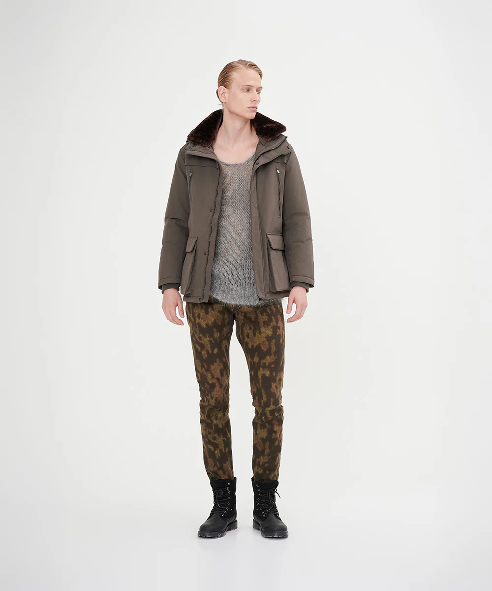 Men's Down Jacket With Contrast Lining - Image 3