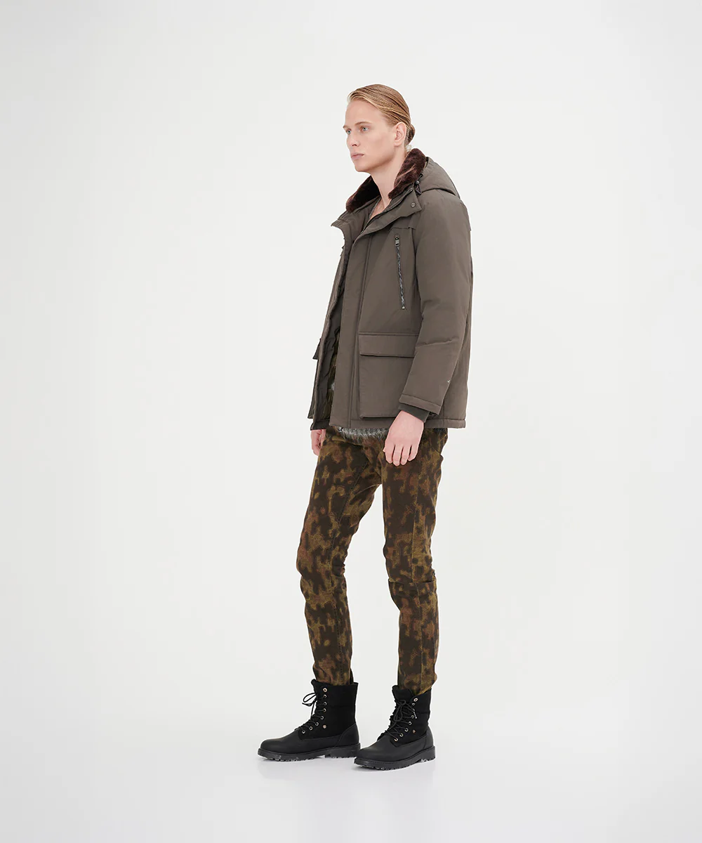 Men's Down Jacket With Contrast Lining - Image 4