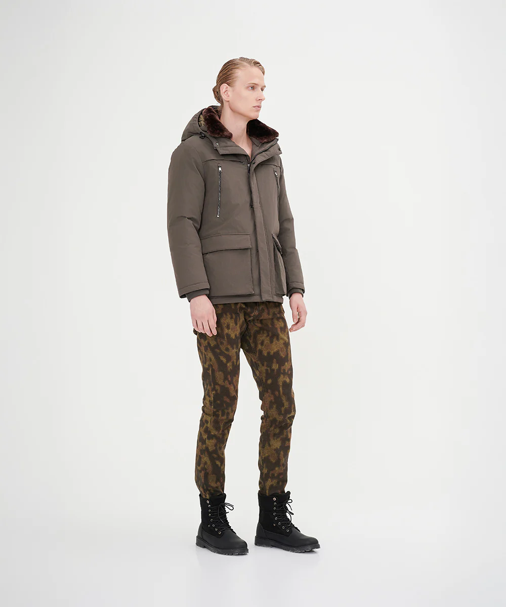 Men's Down Jacket With Contrast Lining - Image 5