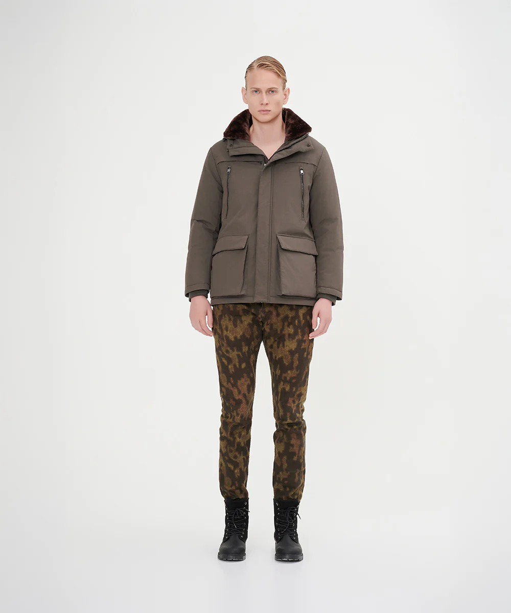Men's Down Jacket With Contrast Lining - Image 8