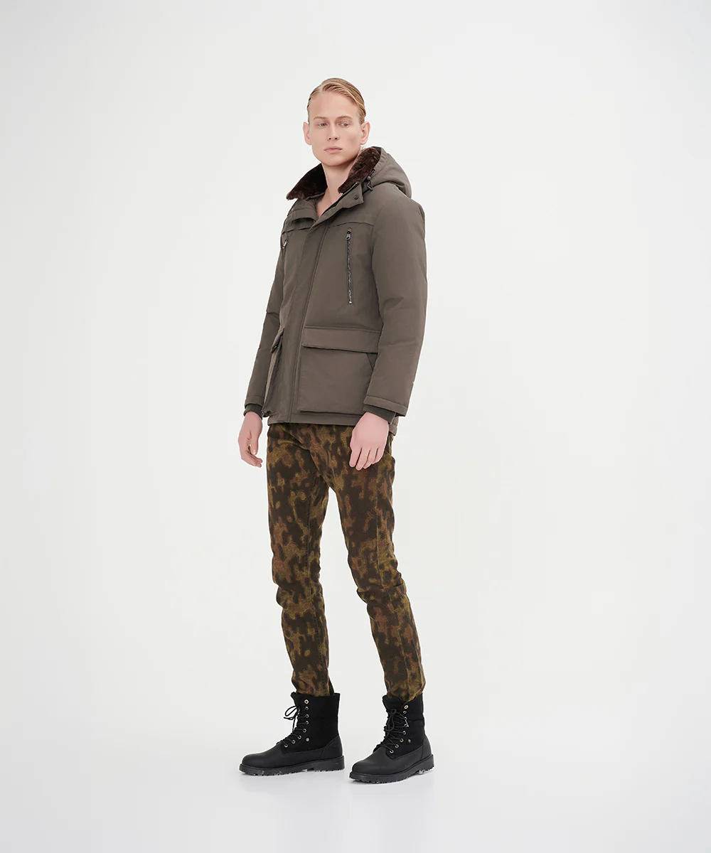 Men's Down Jacket With Contrast Lining - Image 9