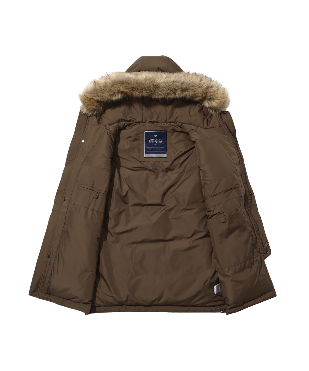 Men's Down Jacket Topped With A Luxurious Fur-Lined Hood - Image 15