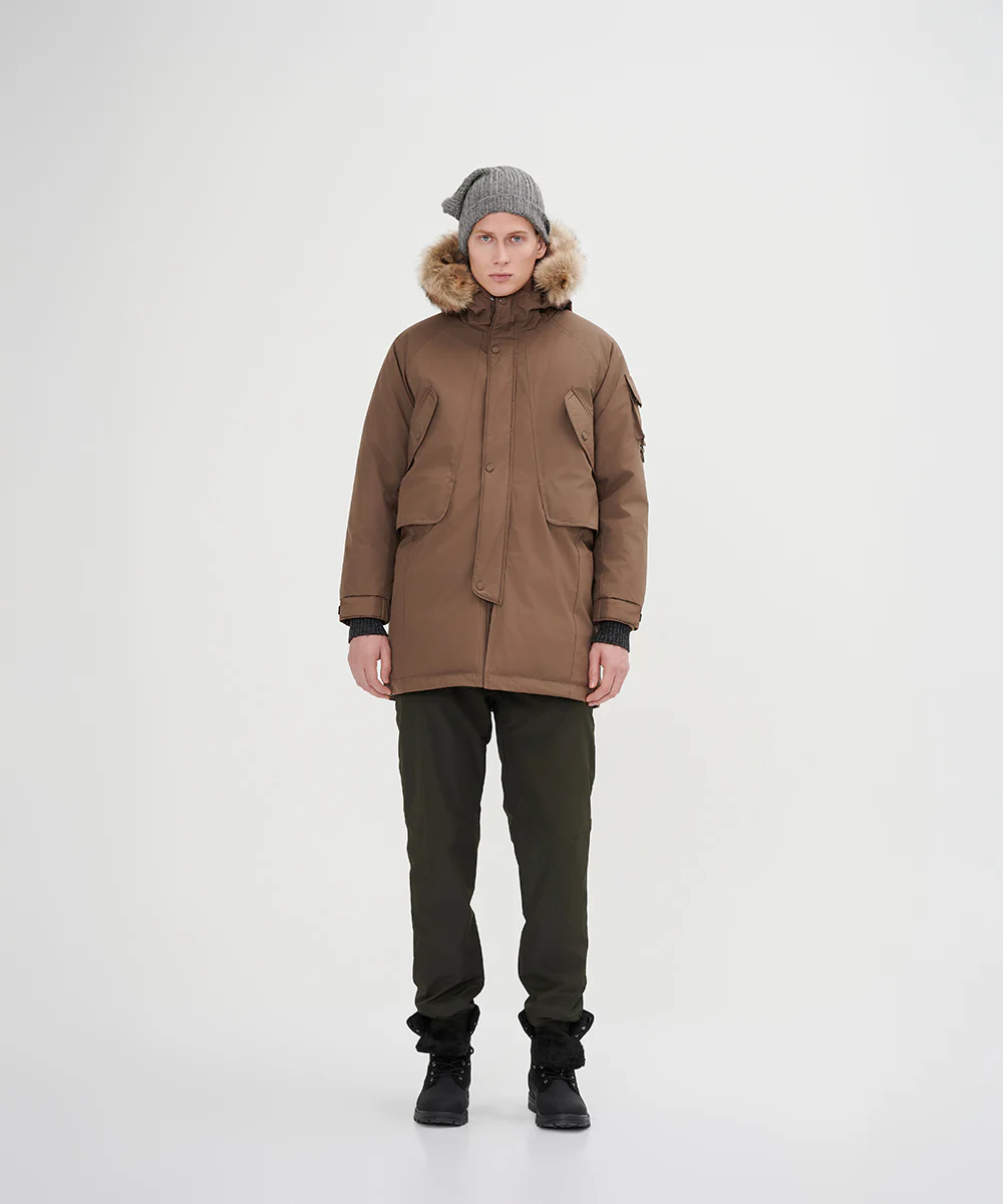 Men's Down Jacket Topped With A Luxurious Fur-Lined Hood - Image 7