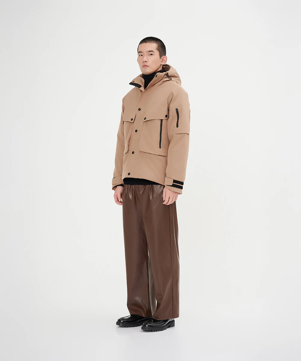Men's Down Jacket With Reflective Logo - Image 3