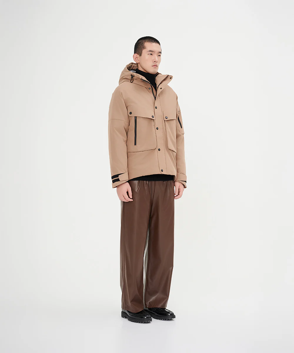 Men's Down Jacket With Reflective Logo - Image 4