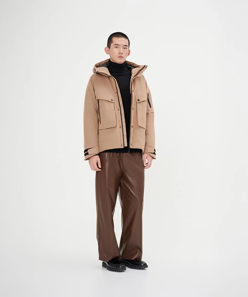 Men's Down Jacket With Reflective Logo - Image 7