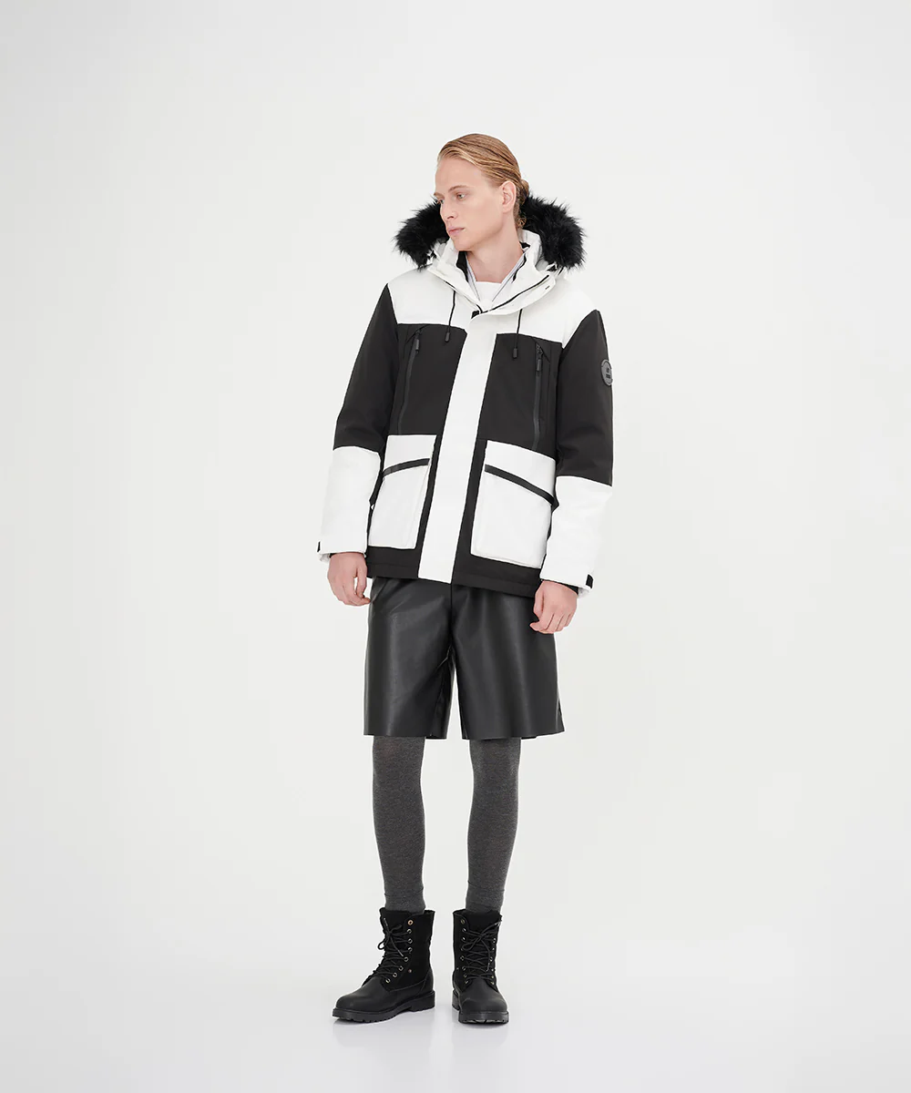 Men's Down Jacket Topped With A Luxurious Fur-Lined Hood - Image 2