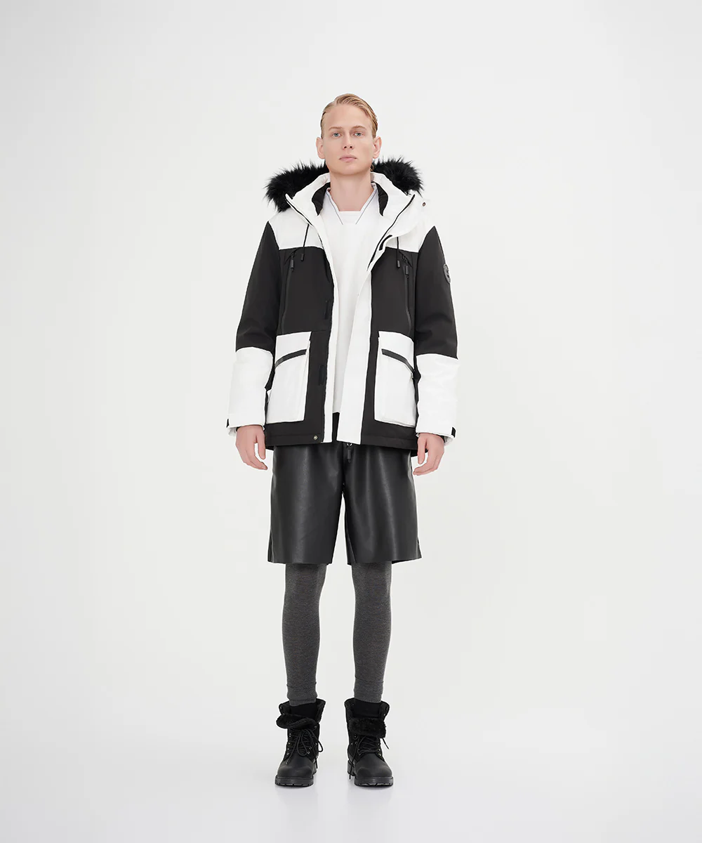 Men's Down Jacket Topped With A Luxurious Fur-Lined Hood - Image 3