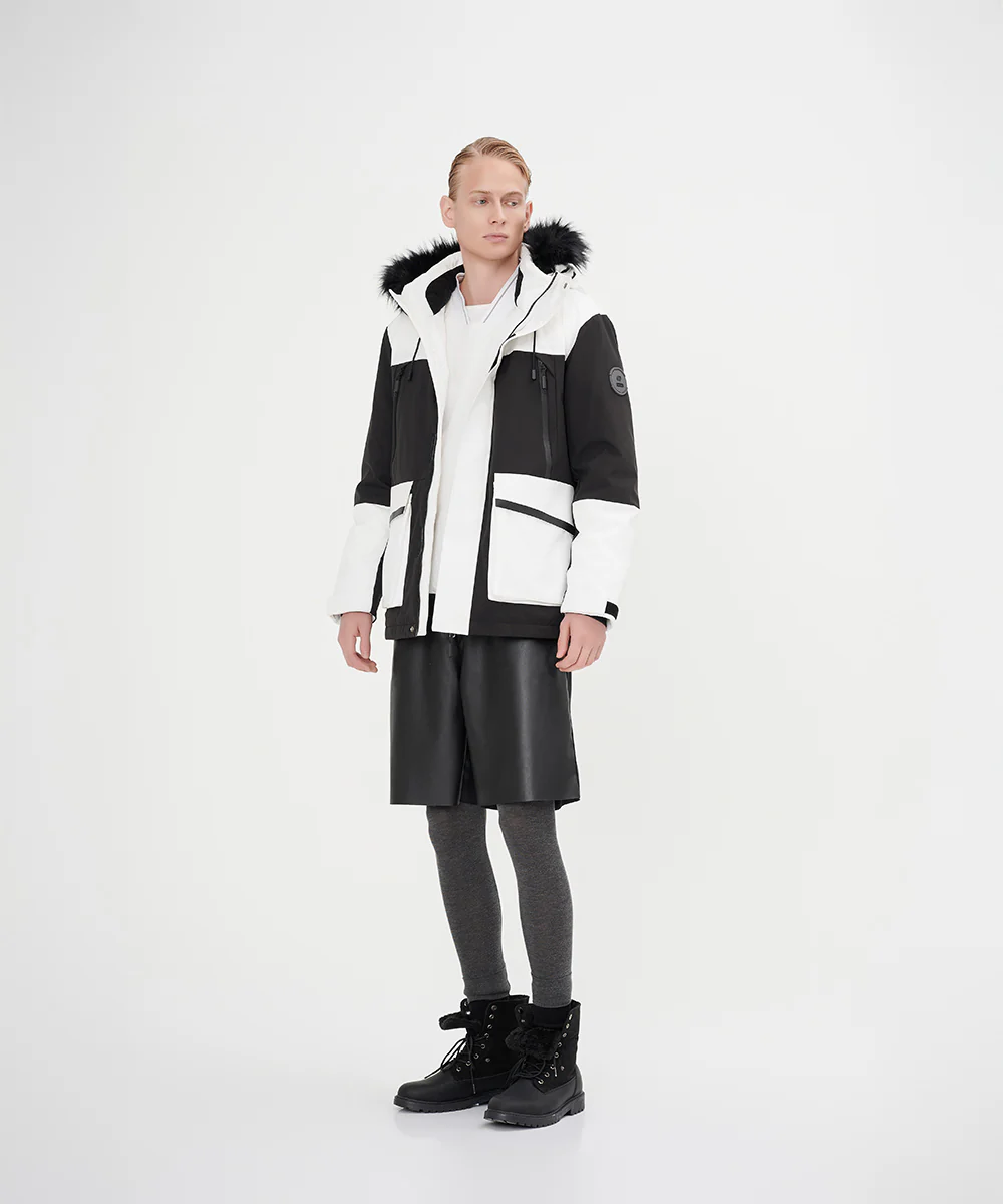 Men's Down Jacket Topped With A Luxurious Fur-Lined Hood - Image 5