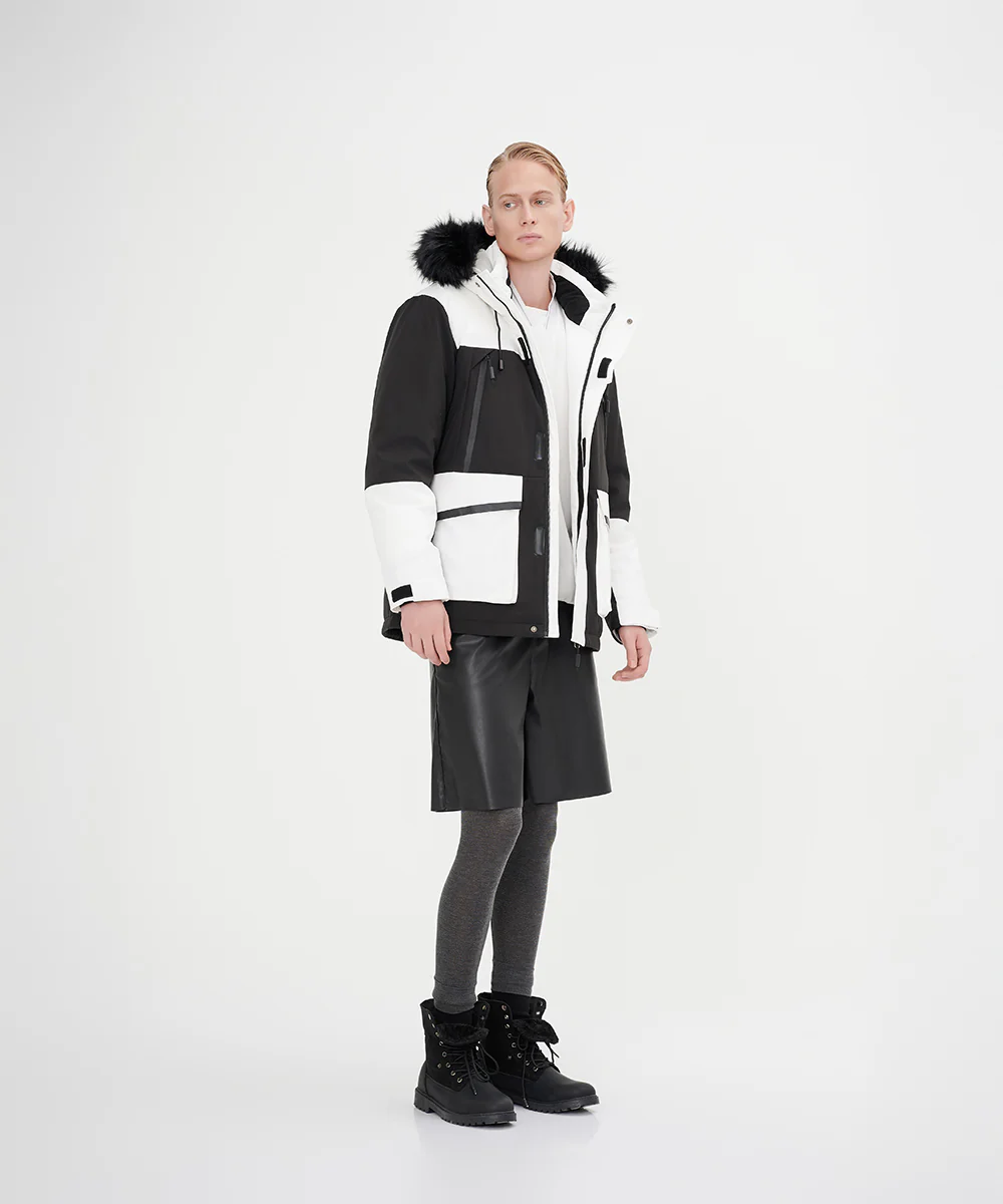 Men's Down Jacket Topped With A Luxurious Fur-Lined Hood - Image 6