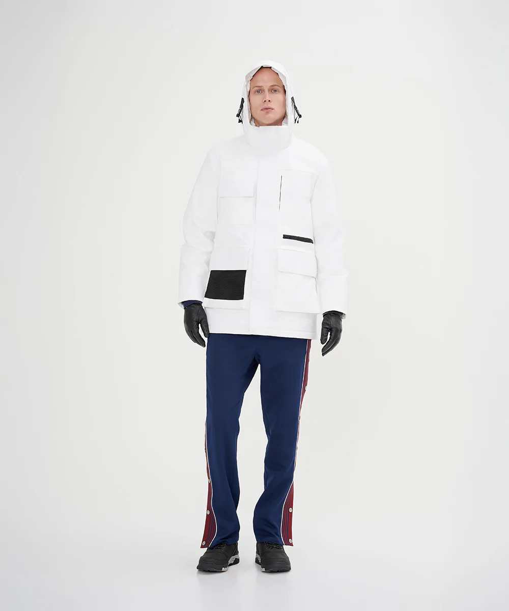 Men's Asymmetric Monotone Down Jacket - Image 10