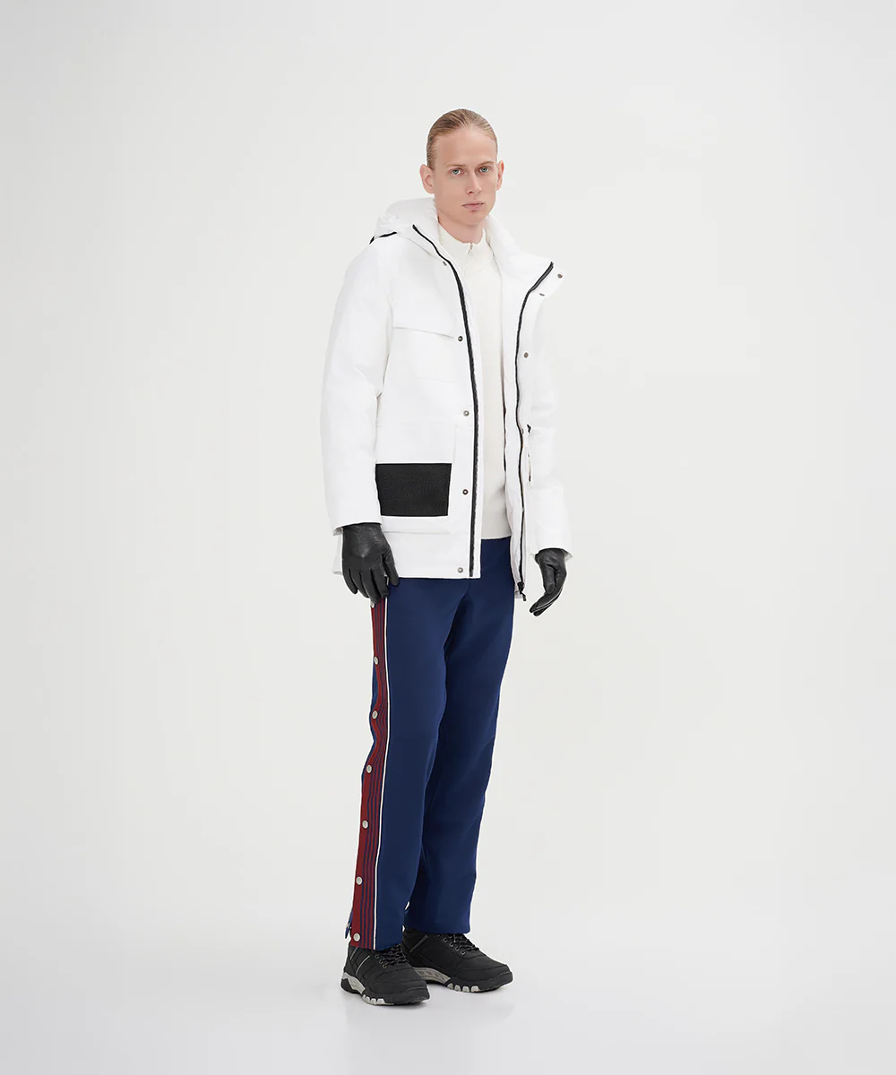 Men's Asymmetric Monotone Down Jacket - Image 11