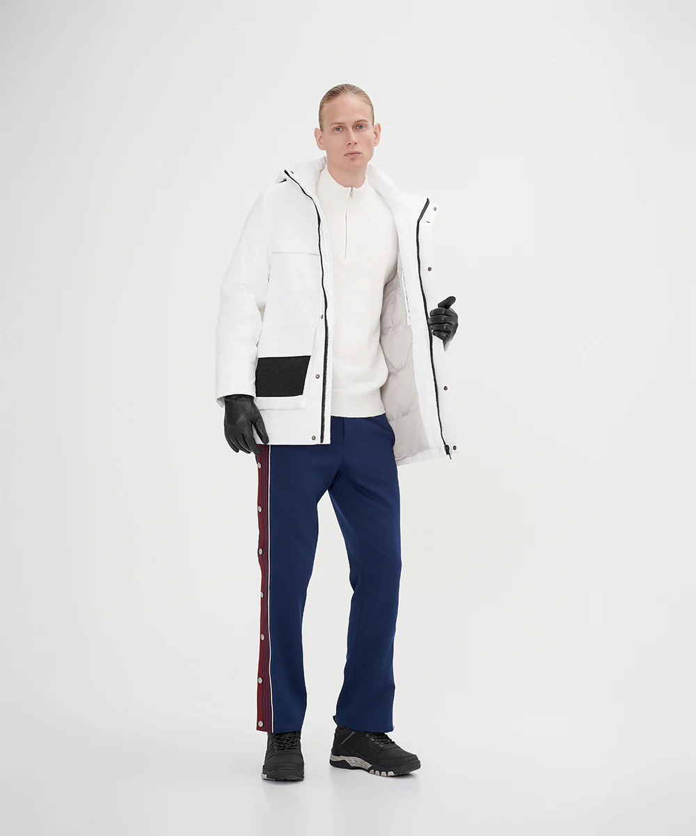 Men's Asymmetric Monotone Down Jacket - Image 12