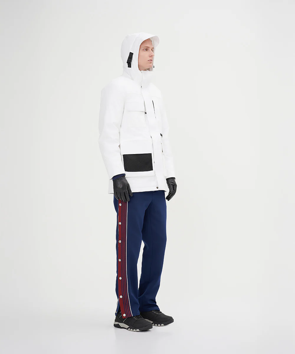 Men's Asymmetric Monotone Down Jacket - Image 2