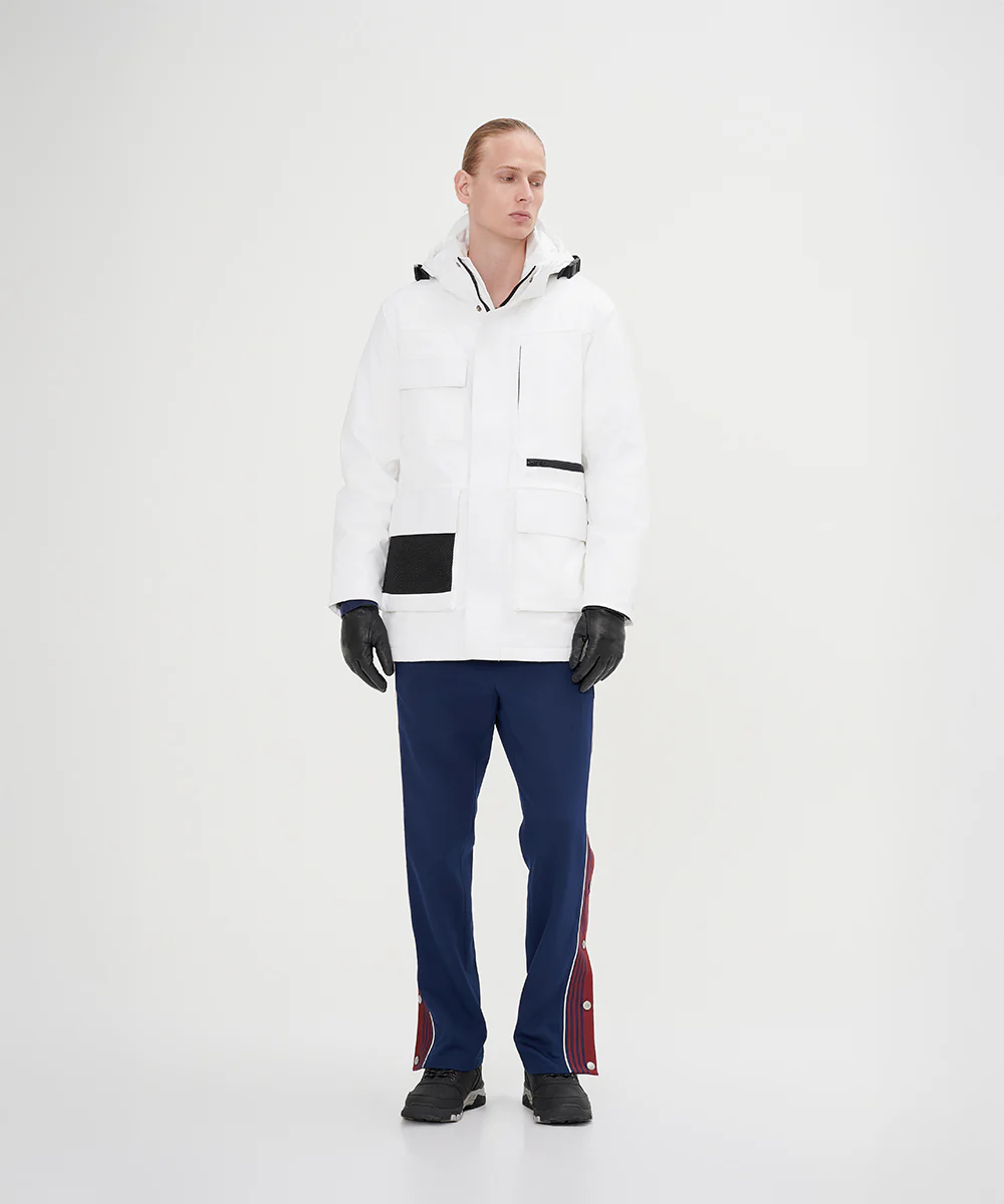 Men's Asymmetric Monotone Down Jacket - Image 3