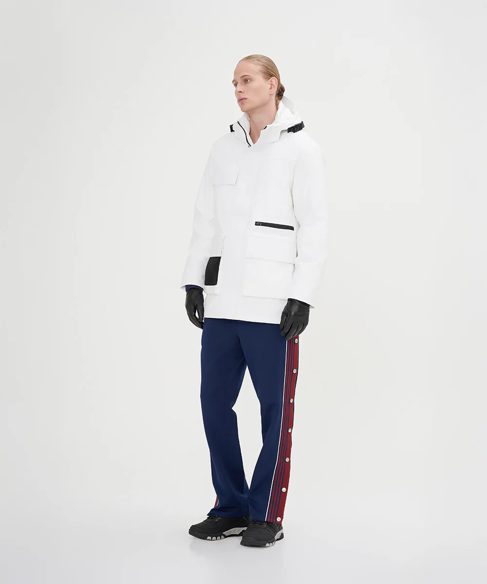 Men's Asymmetric Monotone Down Jacket - Image 4