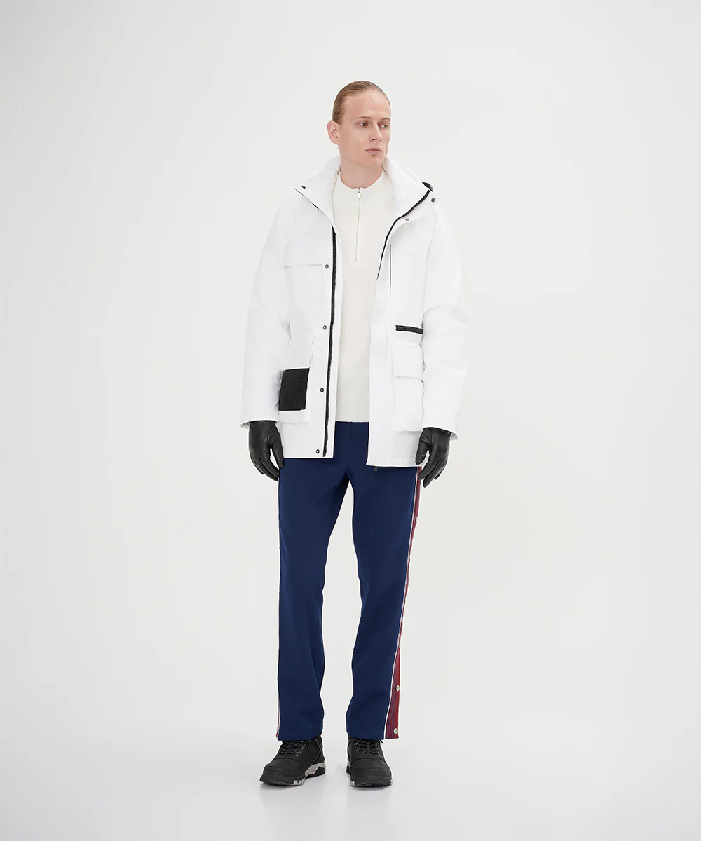 Men's Asymmetric Monotone Down Jacket - Image 7